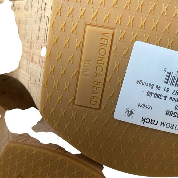 Veronica Beard Paulita Cork Women's Tan Platform Wedge Sandals NWTS size 10 - Picture 11 of 12